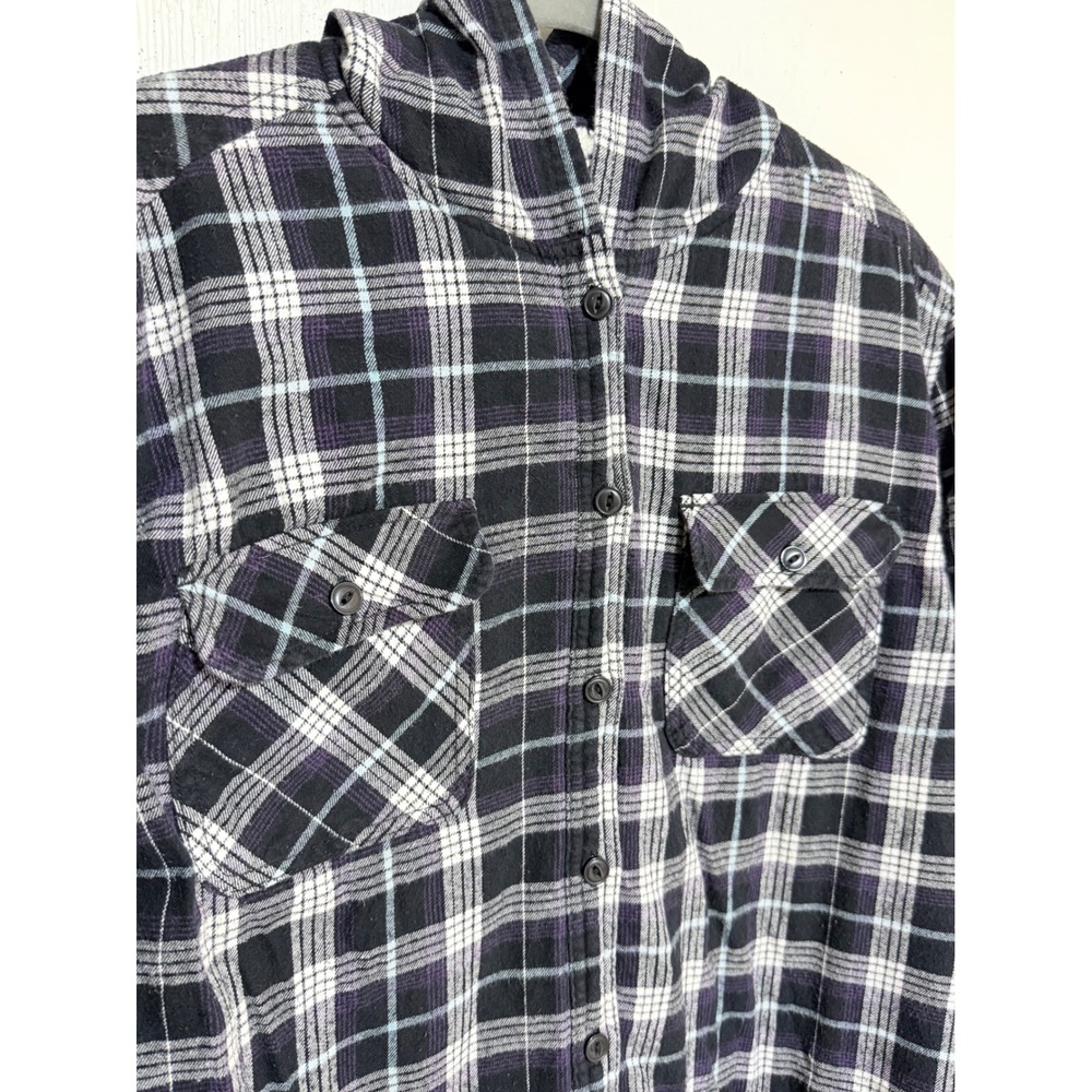 Boston Traders Mens XXL Sherpa Lined Flannel Hooded Gorpcore Outdoorsy Jacket